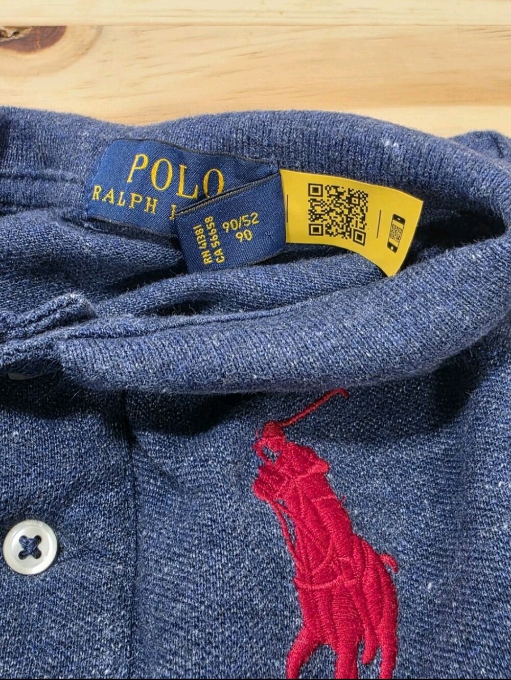 Kids Polo Ralph Lauren Boys Blue Polo Shirt Embroidered Big Red Pony Kids Sz 2T - Picture 7 of 14